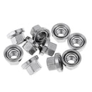 10Pcs M10 Bike Wheel Hub Axle Nuts Aluminum Bicycle Skewer Bolt Screw Nuts