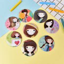 Mini Girl Series Mirror Portable Makeup Mirror Small Pocket Travel One Sided HM&