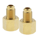 2x Solid Brass 1/4'' SAE AG to G1/4'' IG Nitrogen Tank Adapter Replacement