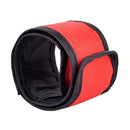 Nylon Fabric LED Wristband Lighting Slap Wrap Armband, Red U1O9
