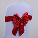 Streamer Ribbon Bow Tie for Chair Backrest Wedding Decoration-red