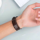 22Mm Leather Adjustable Smart Bracelet Wrist Strap Watch Band Replacement foD2L1