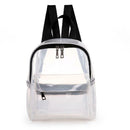 Clear Transparent Women Backpacks Jelly Teenage Girl Boys Schoolbag (White)