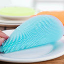 2PCS Multifunction Silicone Dish Washing Cleaning Brush Kitchen Cleaner Tool k
