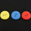 50Pcs Mixed Round 2 Holes Wood Sewing Buttons Scrapbooking 25mm(1") Dia R4O1