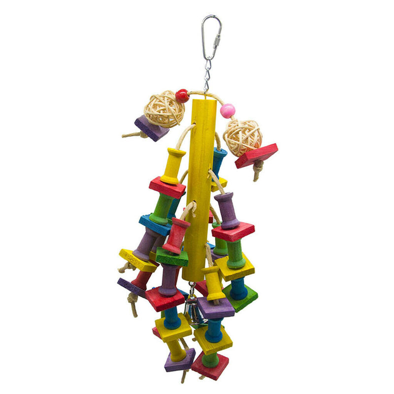Colorful Parrot Macaw Cage Chew Hanging Toys Pet Bird Conure Swing Scratcher