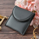 hearing aid carrying pouch bag holder small black pu leather material storage %x
