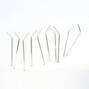10 Pieces Reusable Metal Drinking Straws / Stainless Steel Straw - Curved
