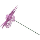 Glitter Hollow Christmas Artificial flowers Adornment Purple