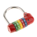 2pcs 5-Digit Security Combination Lock Bag Suitcase Padlock Number Code Red