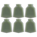 6pcs Jade Green Guitar Tuning Peg Key Tuners Heads Button Knobs Handle Caps