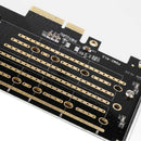 M.2 NVME to PCI-E 3.0 X4 Expansion Card Dual Channels Dual Ports Support PC V6J7