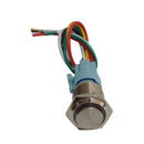 16mm Waterproof Pushbutton Switch Latching ON/OFF Self-locking Switch Green