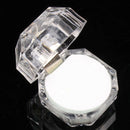 10Pcs Clear Acrylic Ring Earrings Display Box Storage Organizer White Pad A