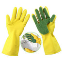 Scrub Gloves Dish Washing Cleaning Silicone Sponge Rubber Soft Scouring Kitch Gw