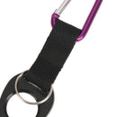Hiking Water Bottle Holder Hook Belt Clip Aluminum Silicone Carabiner Key Rin M&