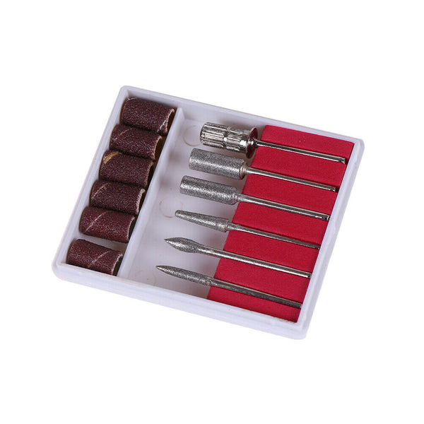 Nail Electric Drill Bits Sanding Bands File Set Filing Pedicure Manicure Too Gw
