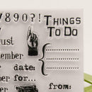 Schedule Plan Silicone Clear Stamp DIY Scrapbooking/Photo Album Craft Decor