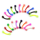 20Pcs/Set Curved Ball Barbell Eyebrow Rings Body Bar Tragus Piercing Jewelry-3C
