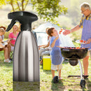 Stainless Steel Oil Pump Spray Bottle Olive Vinegar Sprayer Cooking Fine Mist