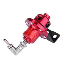 Universal Red Metal Adjustable Car Fuel Pressure Regulator with Oil Gauge A