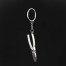 Silvery Metal Key Chain Keyring with Plier Tool Tool Pendant B7C8