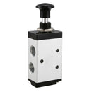 2X(5 Way Pneumatic Air Hand Lever Operated Valve Solenoid Valve Port 1/4 in
