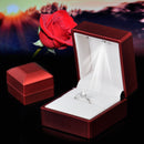 Red Polish LED Lighted Ring Box Engagement Wedding Diamond Jewelry Display Gift