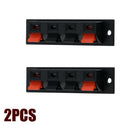 4 Way Jack Spring Speaker Push Connector Terminal Strip Block x2