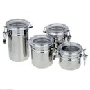 4pcs Stainless Steel Canister Spice Storage Jar Set Kitchen Cans Pots Organ A9B3