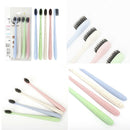 4X Wheat Straw Bamboo Charcoal Soft Toothbrush Hygiene Eco-Friendly Oral Clea Cy