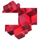 Wooden Red Nine Pass Lock Logic Puzzle Burr Puzzles Brain Teaser Intellectu