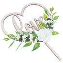 Love Flower Happy Birthday Cake Toppers White Rose Decor Wedding Party DecorJR