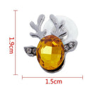 Earrings Luxury Three Dimensional Christmas Reindeer Stud Earrings Yellow