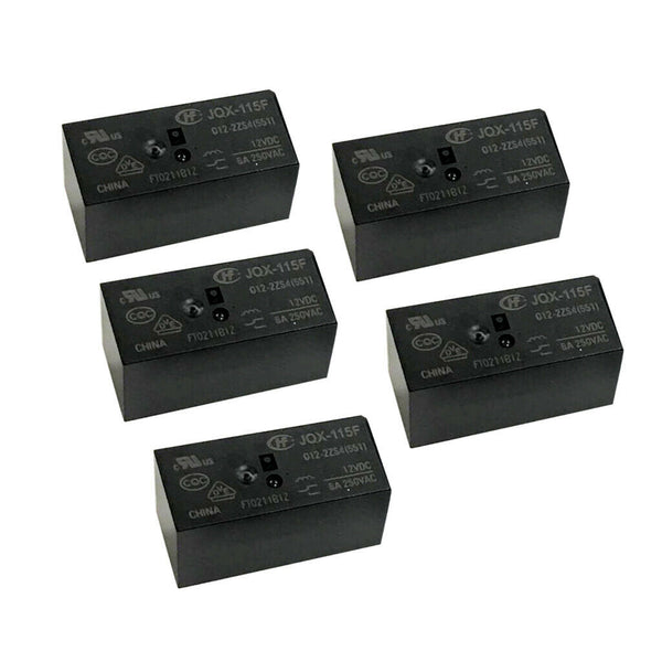 5 Pcs HF115F 12V-2C Mini Power Relay Relais PCB Type Modul Leistungsrelais