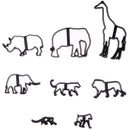 8Pcs Animal Cookie Cutter Plastic Elephant Lion Giraffe Leopard Fondant Cut- OZ