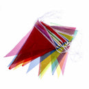 colorful 10m bunting banner triangle flags brithday graduation party decorQ9