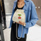 Women Drawstring Shoulder Bags Daisy Print Cherry Small Crossbody Pocket