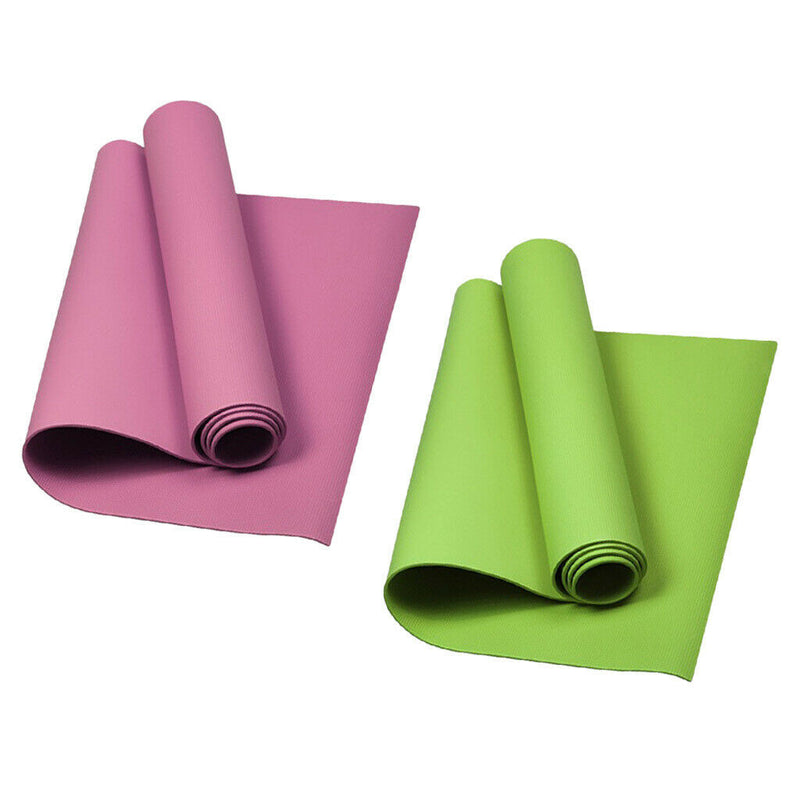 2x Non-Slip Yoga Mat Portable Fitness Exercise Cushion for Pilates Picnics
