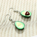Simple Fashion Cute Fruit Oval Heart Avocado Dangle Earrings Women Fashion