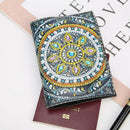DIY Special Shaped Diamond Painting PU Leather Passport Protective Cover