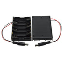 Black AA Plastic Battery Storage Case/Organizer/Holder Holds FOR 6 AA batteries