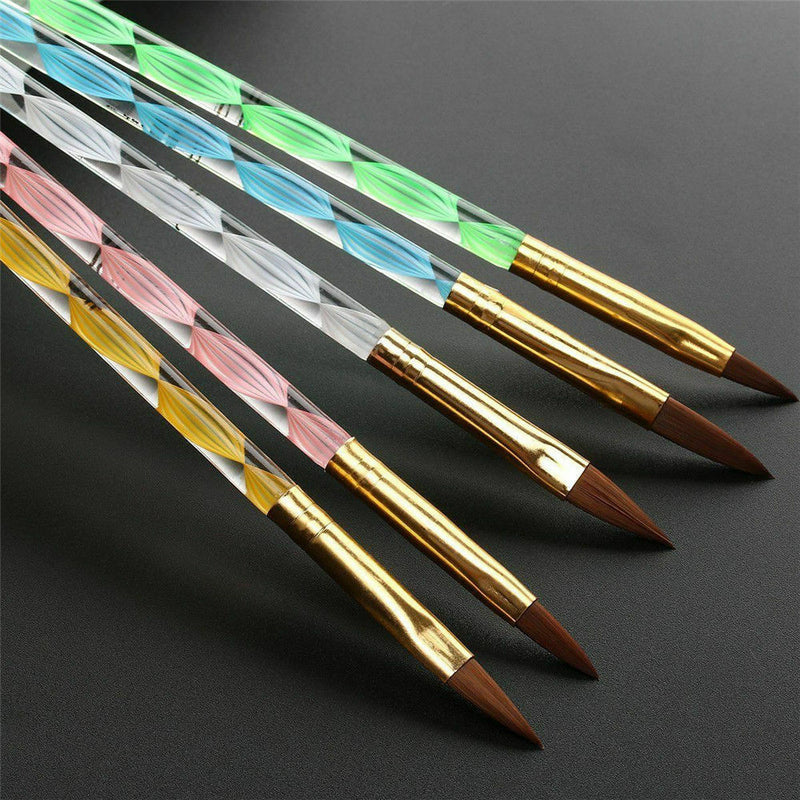 5pcs Nail Art Brushes Set UV Gel Acrylic Tips Polish Beauty Manicure Pen Tool S5