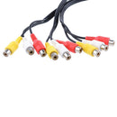 3 RCA Male Jack to 9 RCA Female Plug Splitter Audio Video AV Adapter Cable