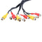 3 RCA Male Jack to 9 RCA Female Plug Splitter Audio Video AV Adapter Cable