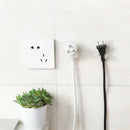 4Pcs Home Office Wall Adhesive Plastic Power Plug Socket Holder Hanger H JR