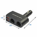 2 Usb Supply Charger + Dual Plugs Car Cigarette Lighter Extender Splitter C