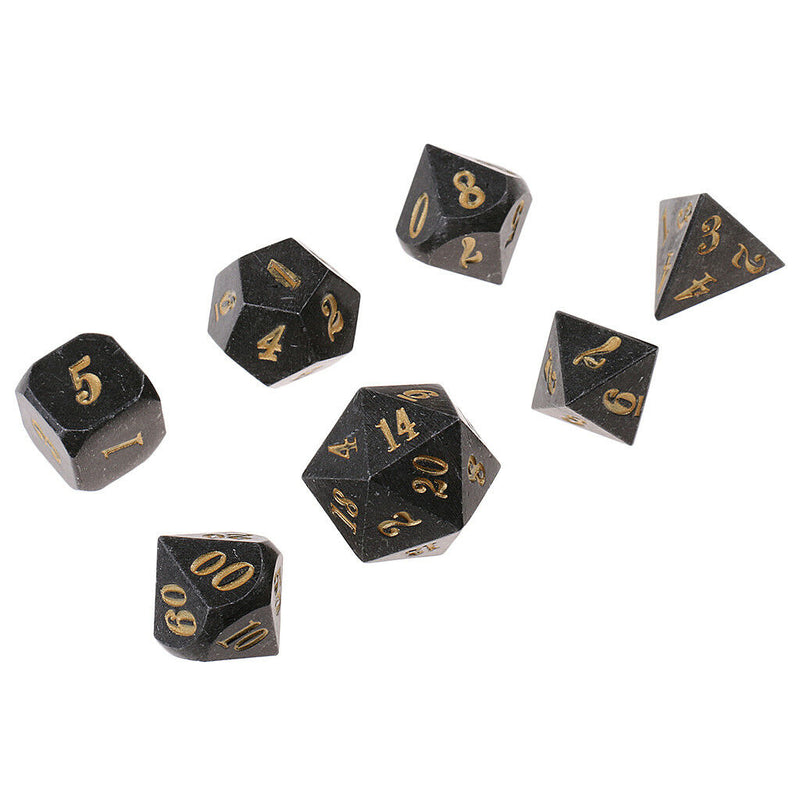 7pcs Zinc Alloy 14mm/0.55'' Dices Set for Dungeons &Dragons RPG MTG Games
