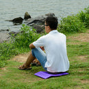 Outdoor Camping Mat Cushion Folding Portable Picnic Seat Pad (Purple Black)