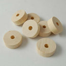 100pcs Abacus Natural Wood Teething Beads DIY Baby Teether Jewelry Making